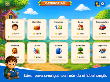 Tela do jogo Letrinhas Mágicas