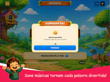 Tela do jogo Letrinhas Mágicas